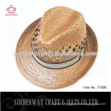 wholesale straw fedora hats with custom band